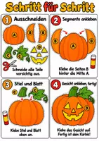 Vorschau - Arbeitsblätter - Kürbis basteln, Halloween, Herbstdeko - Kunst Grundschule Klasse 1-4 - Seite 2