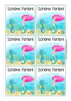 Vorschau - Mal- und Bastelvorlagen - Feriengrüße Sommerferien Seepferdchenklasse - Seite 2