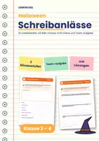Vorschau - Arbeitsblätter - Halloween Schreibanlässe Klasse 2-4 - Deckblatt