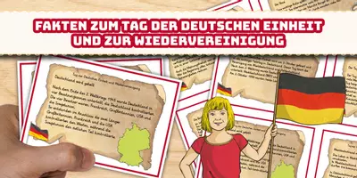 Vorschau - Arbeitsblätter - Tag der Deutschen Einheit und Wiedervereinigung - Fakten-Karten - Deckblatt