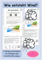 Vorschau - Arbeitsblätter - Wie entsteht Wind? - Deckblatt