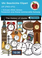 Vorschau - selbst erstellte Cliparts/Grafiken - Uhr Geschichte Cliparts - Deckblatt