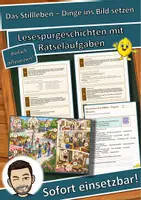 Vorschau - Arbeitsblätter - Das Stillleben – Dinge ins Bild setzen – Lesespurgeschichte mit Rätselaufgaben (Klasse 6) - Deckblatt