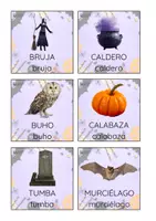 Vista previa - Juegos / Gamificación - Ruleta y bingo letra de imprenta (Halloween) - página 1