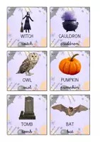Vista previa - Juegos / Gamificación - INGLÉS - Ruleta y bingo letra ligada (Halloween) - página 1