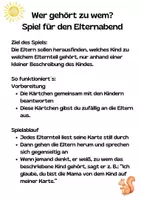 Vorschau - Text - Wer gehört zu wem - Spiel Elternabend - Seite 1
