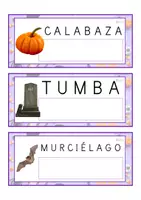 Vista previa - Tarjetas / Manipulativos - Lecto-escritura MAYÚSCULA (Halloween) - página 1