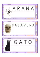 Vista previa - Tarjetas / Manipulativos - Lecto-escritura MAYÚSCULA (Halloween) - página 2