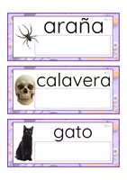 Vista previa - Tarjetas / Manipulativos - Lecto-escritura minúscula de imprenta (Halloween) - página 2