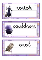 Vista previa - Tarjetas / Manipulativos - INGLÉS - Lecto-escritura minúscula ligada (Halloween) - Portada