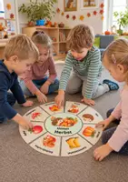 Vorschau - Bildkarten - Herbst Legekreis Kita & Vorschule | 20 Bildkarten & 2 Mittelelemente | Sprachförderung & Wortschatz Klasse 1 - Seite 1