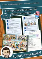 Vorschau - Arbeitsblätter - Comic und Bildgeschichte – Erzählen in Bildern – Lesespurgeschichte mit Rätselaufgaben (Klasse 6) - Deckblatt