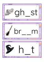 Vista previa - Tarjetas / Manipulativos - INGLÉS - Grafía de vocales letra minúscula de imprenta (Halloween) - página 3