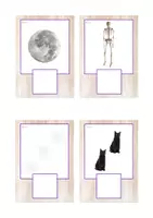 Vista previa - Tarjetas / Manipulativos - Grafía de cantidades 1-3 (Halloween) - página 1