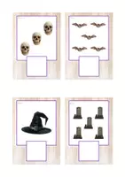 Vista previa - Tarjetas / Manipulativos - Grafía de cantidades 1-5 (Halloween) - página 3