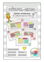 Vorschau - Spiele - Würfel-Bingo - Zahlen entdecken im Zahlenraum bis 100 - Mathespiele - Deckblatt