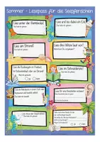 Vorschau - Arbeitsblätter - Sommerferien Lesepass Seepferdchenklasse - Seite 1