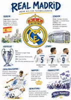 Vorschau - Arbeitsblätter - Lernplakat + Arbeitsblätter zum Thema "Real Madrid" + Lösung & MP3 + Mindmap + Infografik - Deckblatt