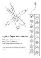Aperçu - Matériel pour travaux manuels / dessin - Projet artistique de Pâques : lapin roulant dans un cerceau - Page 1