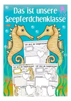 Vorschau - Arbeitsblätter - Die Klasse vorstellen Deutsch Seepferdchenklasse - Deckblatt