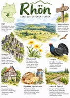 Vorschau - Arbeitsblätter - Lernplakat + Arbeitsblätter zum Thema "Rhön" + Lösung & MP3 + Mindmap + Infografik - Seite 1