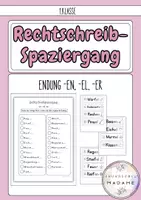 Vorschau - Arbeitsblätter - Rechtschreibspaziergang_Endung en,el,er // 1. Klasse - Deckblatt
