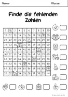 Vorschau - Arbeitsblätter - Zahlen bis 100 - Seite 1