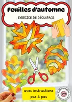 Aperçu - Feuilles d'exercices - Découpage feuilles d'automne exercice de découpage exercice aux ciseaux - Page de couverture