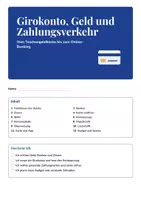 Vorschau - Arbeitsblätter - Girokonto, Geld und Zahlungsverkehr | Arbeitsheft + Klassenarbeit | IBAN, Überweisung & Online-Banking | Wirtschaft Klasse 7/8 | mit Lösungen - Seite 1