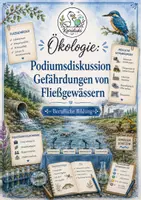 Vorschau - Arbeitsblätter - Ökosystem Fließgewässer: Gefährdungen – Podiumsdiskussion mit Rollen | Berufliche Bildung - Deckblatt