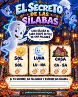 Vista previa - Hojas de trabajo - Cásper y el misterio de las sílabas - página 1