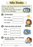 Vorschau - Stundenentwürfe - Zeitumstellung 2026: Uhrzeiten & Zeitspannen üben | Mathematik Klasse 2–4 - Seite 2