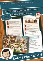 Vorschau - Arbeitsblätter - Kunst der Renaissance – in der Werkstatt eines Meisters – Lesespurgeschichte mit Rätselaufgaben (Klasse 7) - Deckblatt