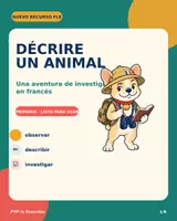 Vista previa - Hojas de trabajo - Descripción de animales en francés – Recurso FLE con indagación IB PYP - Portada