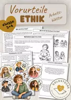 Vorschau - Unterrichtsreihen - Vorurteile Ethik Klasse 3,4, Arbeitsblätter, Unterrichtseinheit - Deckblatt