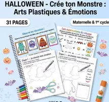 Aperçu - Matériel pour travaux manuels / dessin - Halloween – Crée votre Monstres - Page de couverture