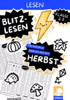 Vorschau - Arbeitsblätter - Blitzlesen Herbst – Lesetempo & Leseflüssigkeit trainieren (Kl. 2-3), Halloween, Ernte, Jahreszeit - Deckblatt