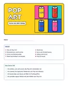 Vorschau - Unterrichtsreihen - Pop Art | Unterrichtsreihe + Klassenarbeit | Merkmale, Künstler & Bildanalyse mit 3 Projekten | Kunst Klasse 7–9 | mit Lösungen - Seite 1