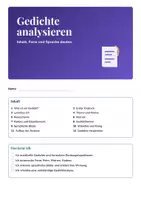 Vorschau - Arbeitsblätter - Gedichtanalyse | Arbeitsheft + Klassenarbeit | Gedichte analysieren mit Metrum & Stilmitteln | Deutsch Klasse 9/10 | mit Lösungen - Seite 3