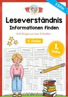 Vorschau - Arbeitsblätter - Lesen & Verstehen: Informationen finden (4. Klasse) - Deckblatt