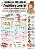Vista previa - Refuerzo / NEE / Materiales de apoyo - 🌿 Ejemplos de sesiones de Audición y Lenguaje - Portada