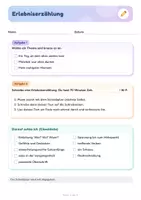 Vorschau - Test - Klassenarbeit Erlebniserzählung | Leistungsnachweis mit Erwartungshorizont | Deutsch Klasse 5/6 - Deckblatt