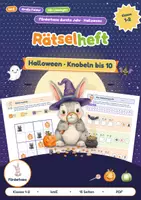 Vorschau - Arbeitsblätter - Halloween-Geheimbilder für kmE | Plus und Minus bis 10 | Große Felder, Tupfen erlaubt | Klasse 1-2 - Deckblatt