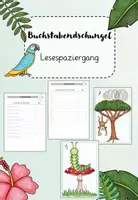 Vorschau - Unterrichtsreihen - Lesespaziergang Buchstabendschungel (6-fach differenziert) - Deckblatt