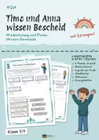Vorschau - Unterrichtsreihen - Lernzielkontrolle Gemeinde: Arbeitsblätter Sachunterricht 3/4, 39 S. + Lösungen - Seite 1