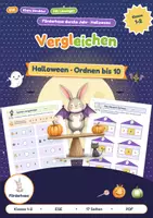 Vorschau - Arbeitsblätter - Zahlen vergleichen und ordnen an Halloween für ESE | Größer, kleiner, gleich, Nachbarzahlen | Klare Struktur | Klasse 1-2 - Deckblatt