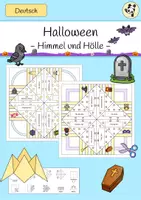 Vorschau - Spiele - Halloween - Himmel und Hölle (Wortschatz-Spiel) - Deckblatt