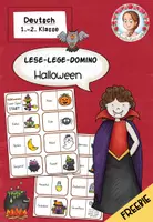 Vorschau - Stationenlernen - Lese-Domino Halloween | Wörter lesen Klasse 1–2 | Freebie - Deckblatt