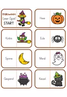 Vorschau - Stationenlernen - Lese-Domino Halloween | Wörter lesen Klasse 1–2 | Freebie - Seite 3