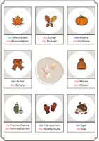 Vorschau - Arbeitsblätter - Wortschatzpuzzle - Herbst | DaZ | Anfangsunterricht | Deutsch (32 Bildkarten) - Seite 3